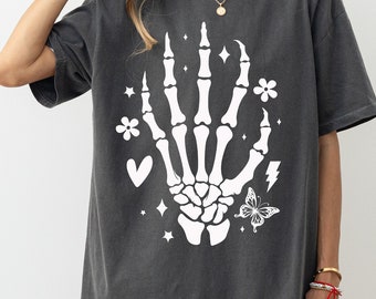 Skeleton Hand Shirt: Halloween Graphic Tee