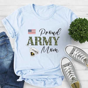 Proud Army Mom Shirt: Personalized Soldier Name Tee