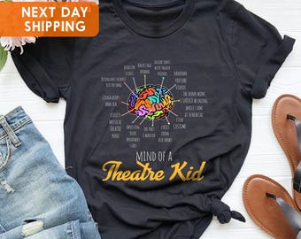 Mind Of Theatre Kid T-Shirt: Musical Drama Gift, A Gift For Music Lover, Art Gift Shırt