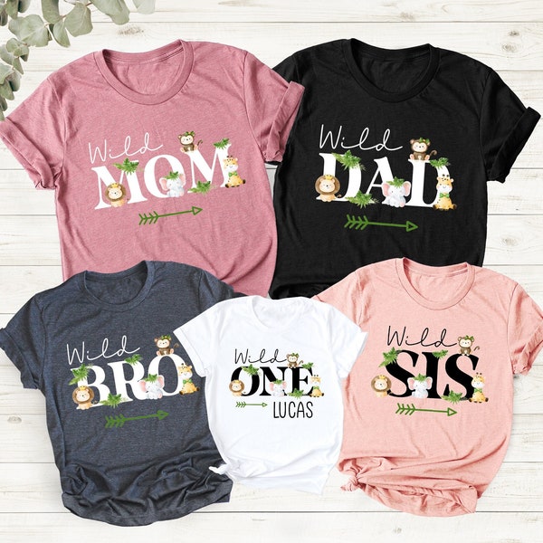 Wild Family Birthday Shirts: Jungle Animal Matching Tee