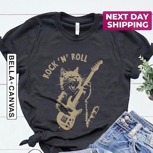 Rock Cat Guitar T-Shirt: Funny Cat Lover Gift