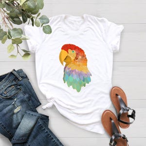 Colorful Parrot Shirt: Bird Lover Tee