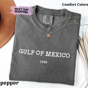 Chemise Comfort Colors® Golfe du Mexique, T-shirt patriotique unisexe, T-shirt américain Golfe du Mexique, T-shirt American Pride Patriotic, T-shirt Map Lover