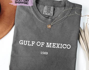 Comfort Colors Gulf of Mexico Shirt: Patriotic American Pride Tee