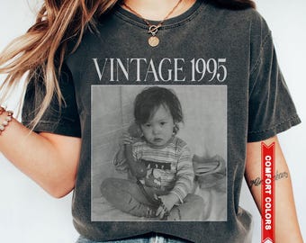 Personalized 30th Birthday Shirt, Custom Photo Comfort Colors Birthday Shirt, 30th Birthday Gift, 40th Birthday Gift, Vintage 1996 Shirt