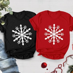 Snow flake Shirt, Distressed Snow flake Shirt, Christmas Winter Shirts, Snow flake T-Shirt, Christmas Gift, Winter T-Shirt, Cute Xmas Shirt