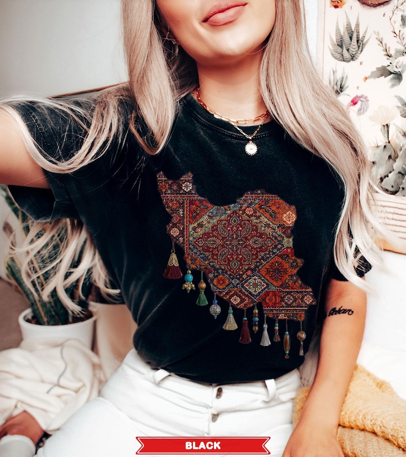 Free Iran Shirt, Iran Freedom Tee, Persian Map Graphic Shirts image 4