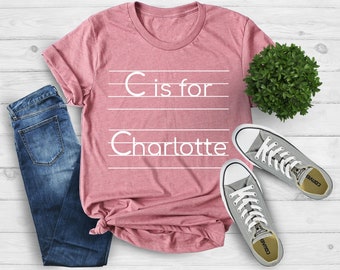 Personalized Kids First Day of School Shirt: Custom Alphabet Name
