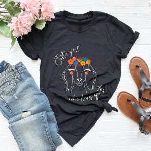 Just a Girl Who Loves Goats Shirt, Goats Lover Tee, Animal Lover Shirt, Animal Lover Gift, Xmas Gift