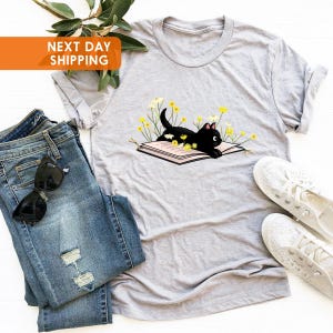 Cute Book Cat Shirt, Cat Shirt, Cute Reading Shirt,  Books Shirt,  Cute Cat Shirt,  Cat Tshirt, Reading Shirt,  Book Lover,  Book Lover Gift