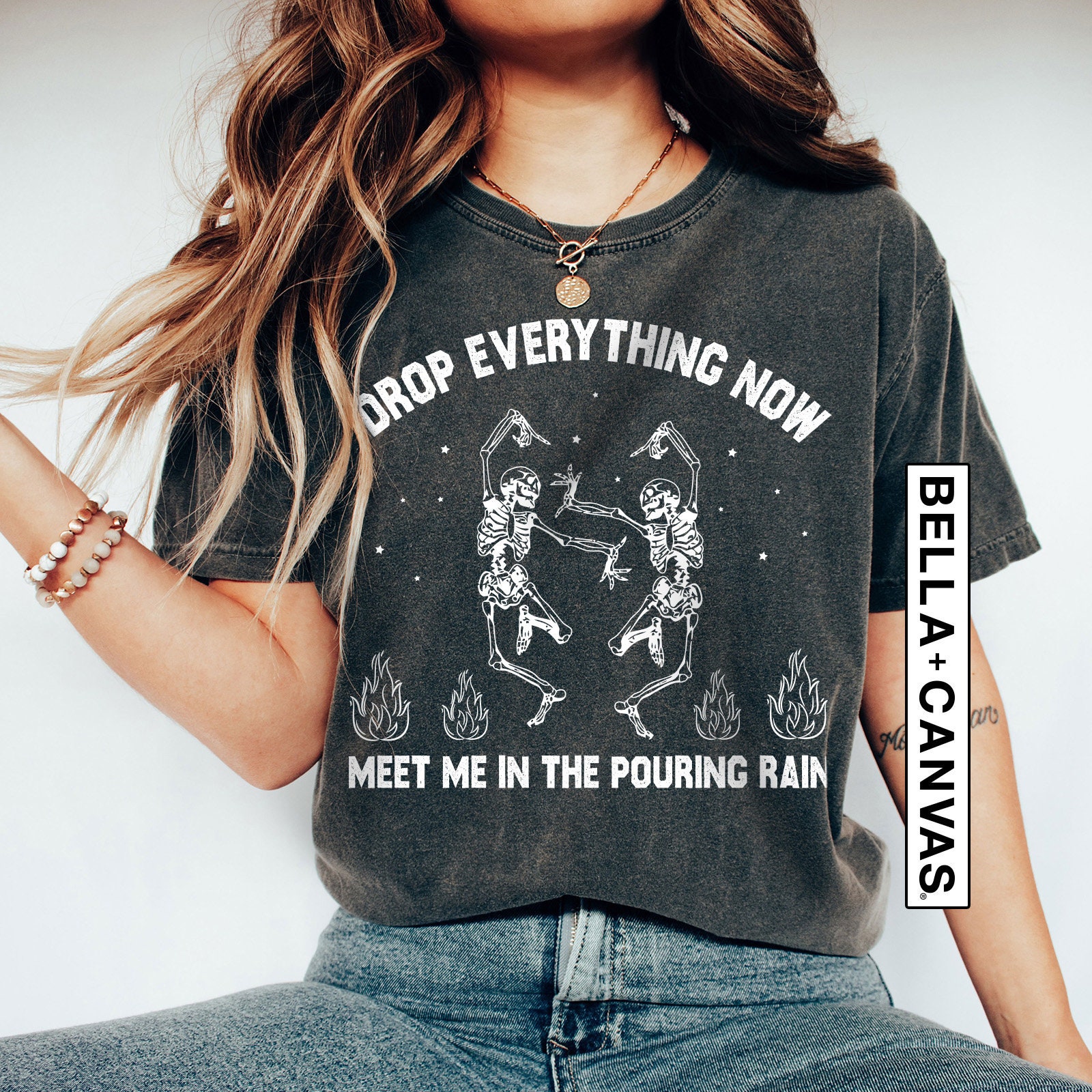 Drop Everything Tee, Distressed Skeleton Shirt, Drop Everything Now Shirt, Album Shirt, Concert Shirt, Tour Shirt, Country Woman, Fan Shirt