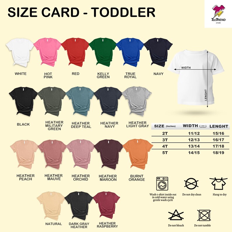 the size of a t - shirt for a toddler