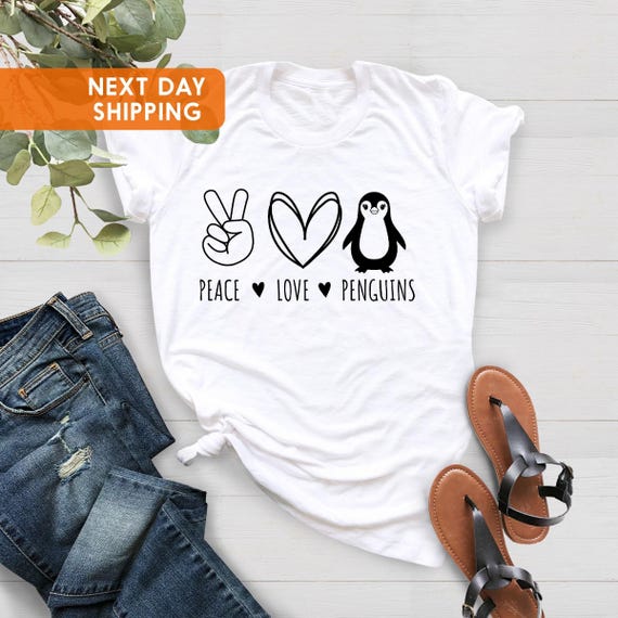 Peace Love Penguins Shirt - Penguin Fan Gift