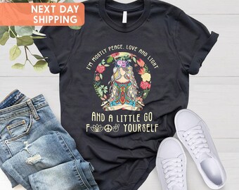 Meditation Yoga Shirt: Peace Love Light Tee