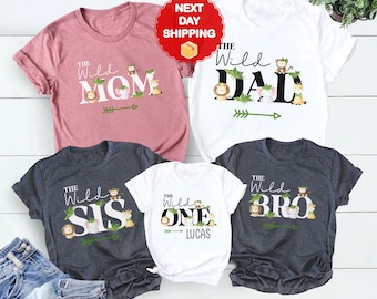 Wild Family Birthday Shirts: Jungle Animal Matching Tee