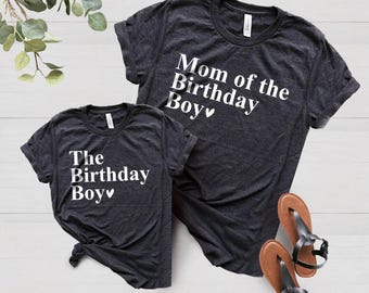 Matching Birthday Boy Shirts: Mom and Son Outfit