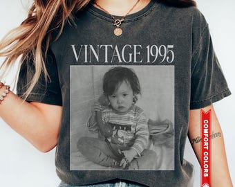 Personalized 30th Birthday Shirt, Custom Photo Comfort Colors Birthday Shirt, 30th Birthday Gift, 40th Birthday Gift, Vintage 1996 Shirt