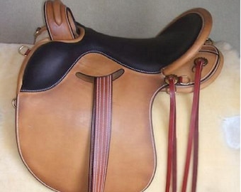 Endurance Leather Englischer Sattel: Black Cow Softie Sitz, 16 Zoll