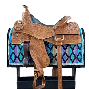 Western Adults Argentinian Trail/Pleasure Horse Saddle with Free Tack Set Handmade Saddle With Headstall & Breast Collar/ Free Shipping