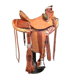 Big Horn Leather Western Horse Saddle: Wade Racing Roping Tack Set (12&quot; to 19&quot;)