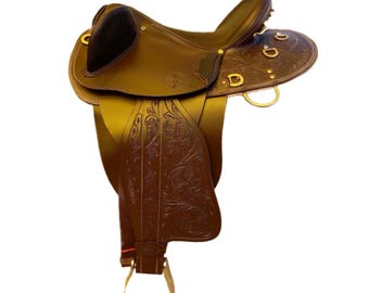 Australian Leather Fender Saddle: Barco Swing Fender, Aussie Style, 17&quot;