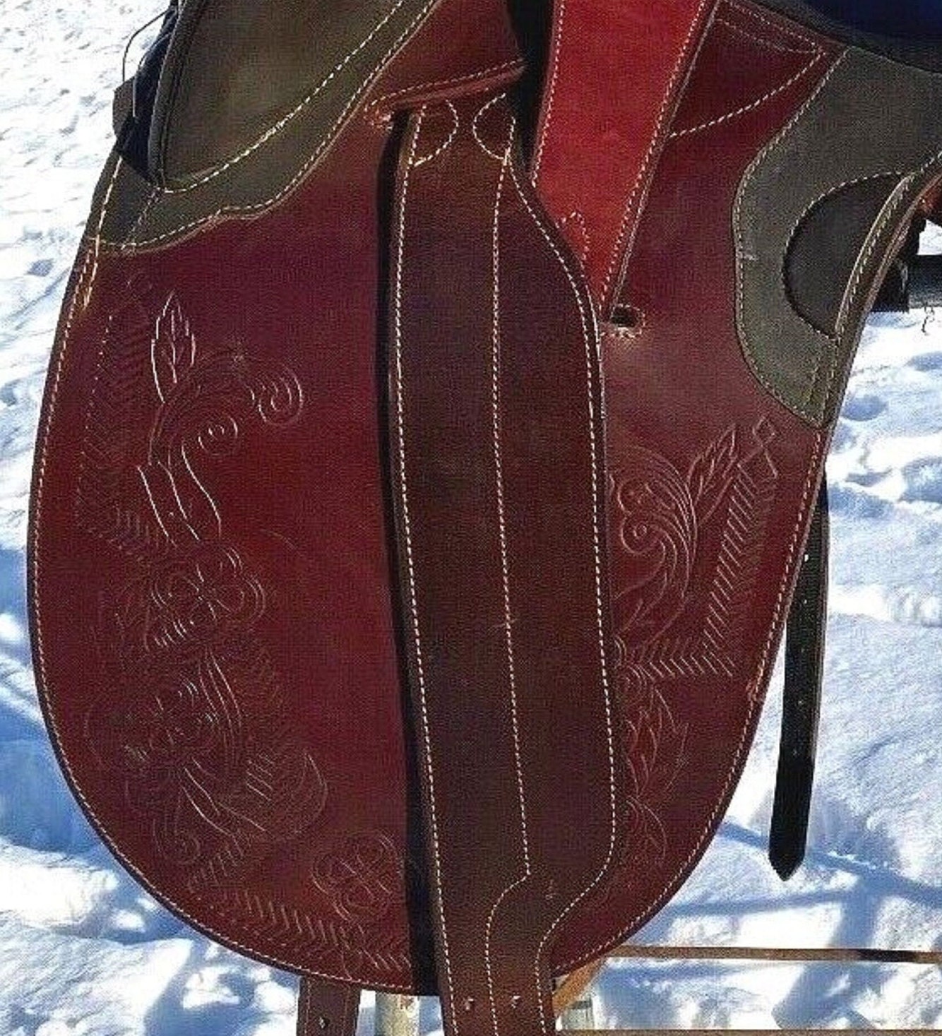 Selle Australienne FREENY Neuve, Cuir Noir, Sans Corne, Taille 17.5 (modèle 7866)