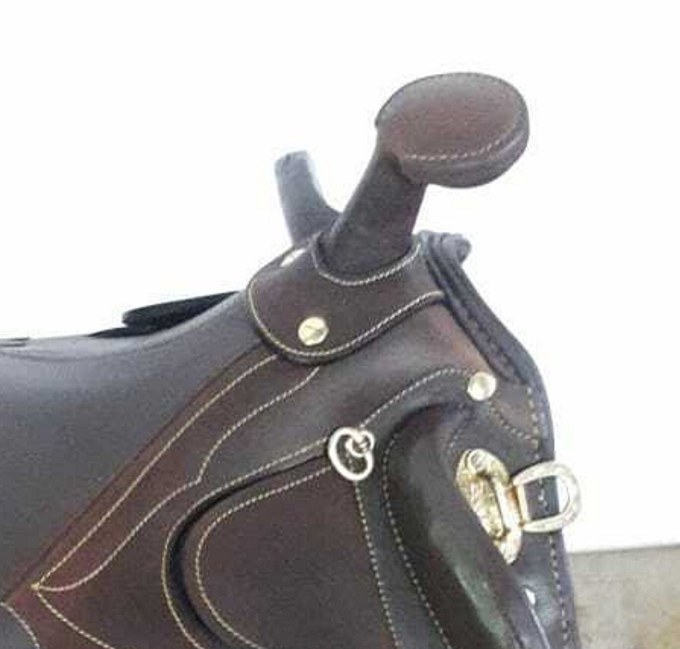 NOUVELLE ACTION DE selle australienne/cuir noir ensemble complet 35,6 cm à... EUR 524,47 - FR