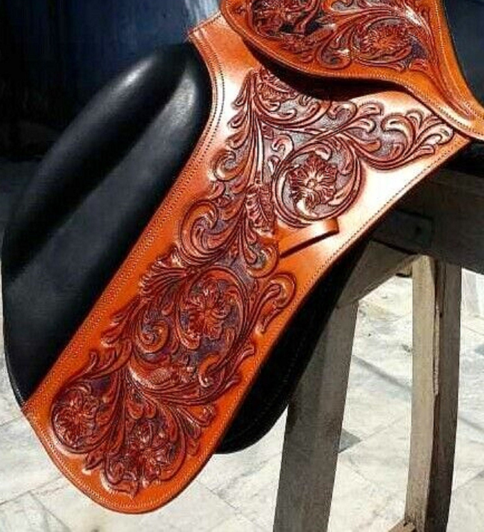 Horse English Dressage saddle with cow super softy leather 17 Horse English Dressage saddle with cow super softy leather 17