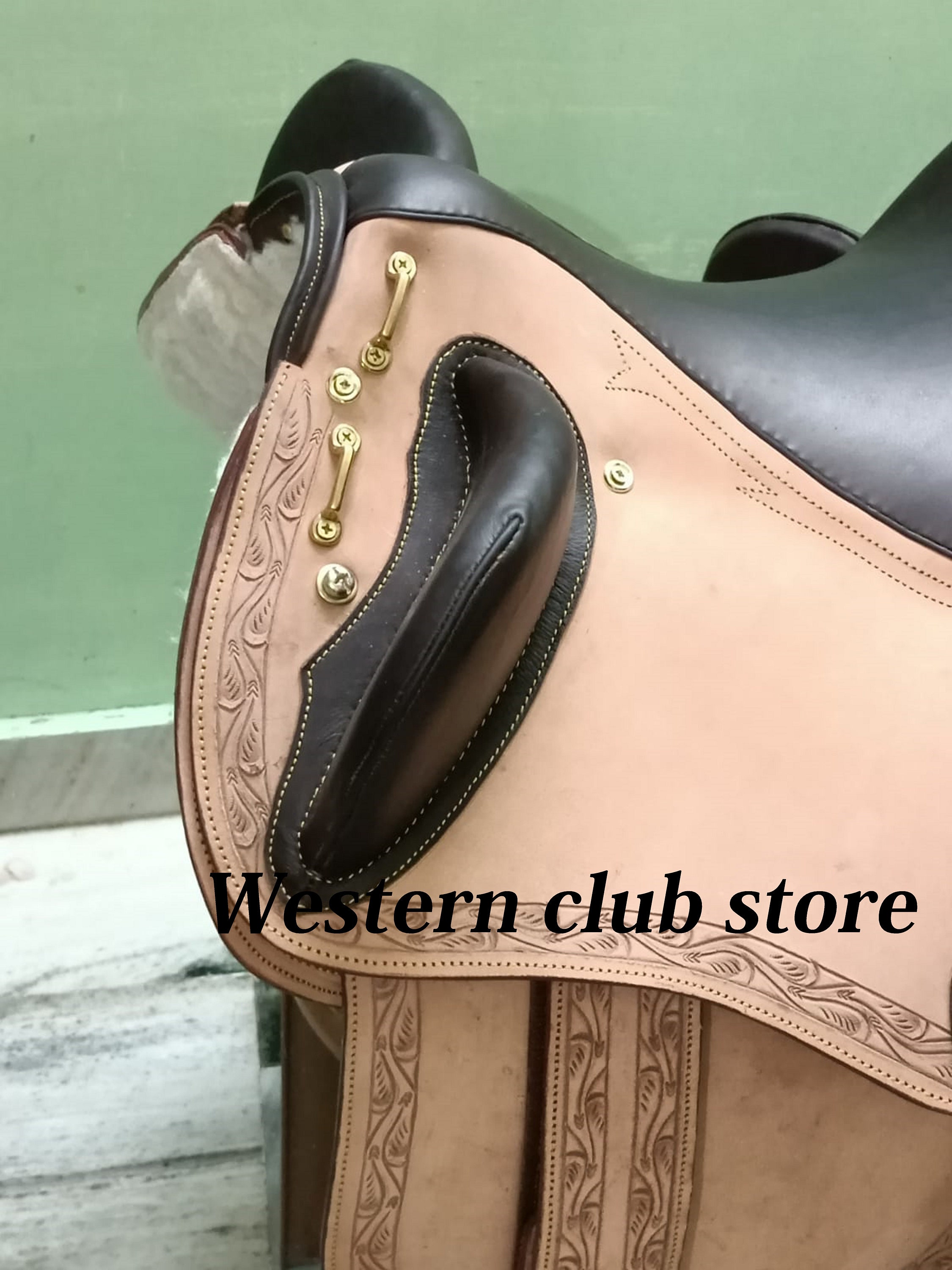 HILASON Western Horse Tack Set In Biothane Leather - Includes Headstall & Breast Collar, Stainless Steel Hardware, Red Color