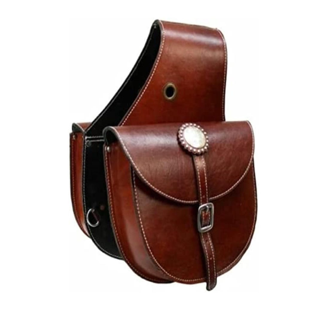 Sacoche De Selle Western WILDRACE – Cuir Véritable, Neuve, Pour Cheval