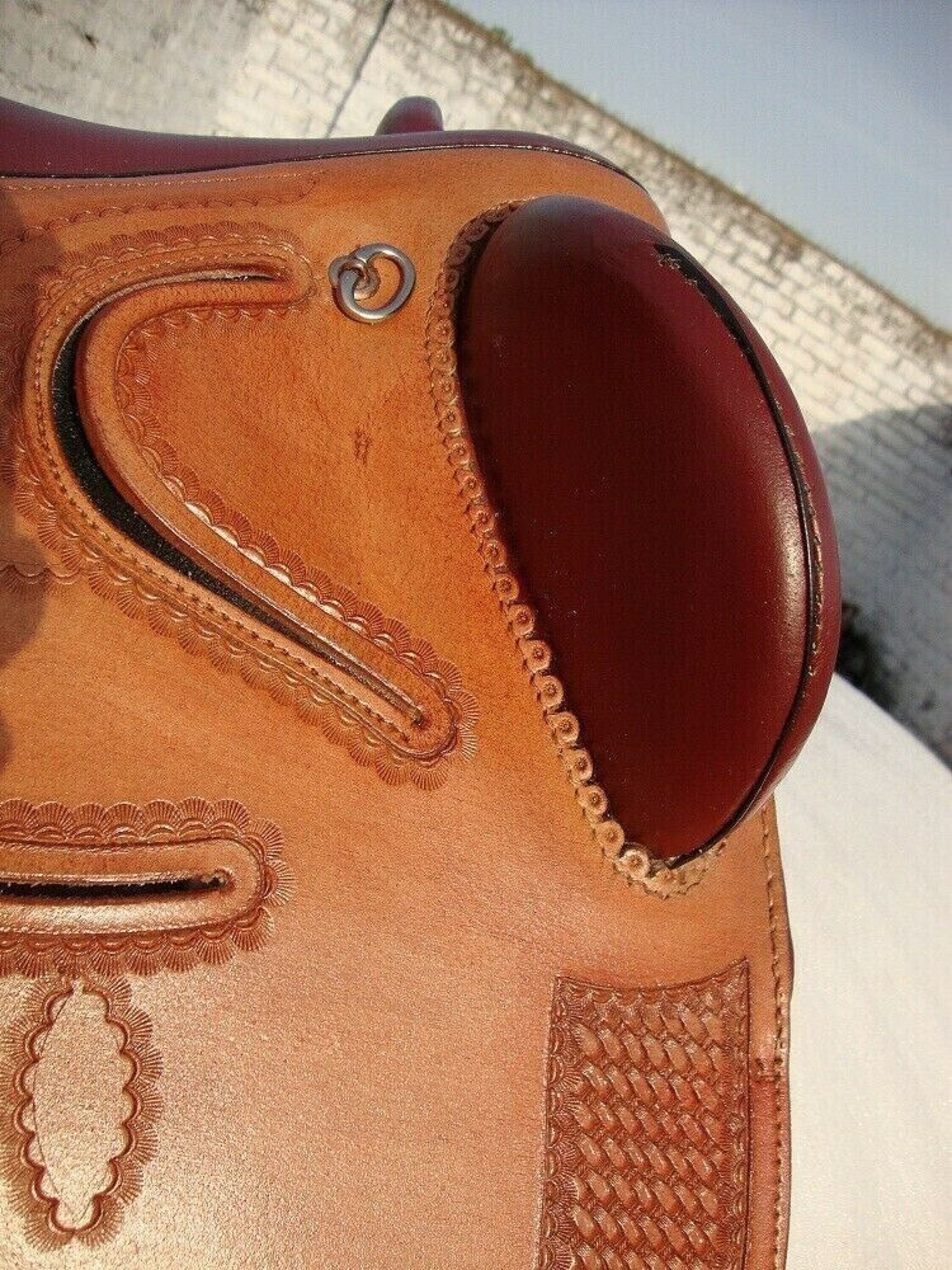 Selle Australienne Ridex En Cuir - Taille 15 Pouces - Marron - Pour Tous Chevaux