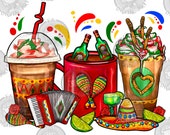 Mexico Coffee Cups Png Sublimation Design, Love Mexico Png, Mexicana Png, Love Mexico Frappe Png,Mexico Png,Mexican Coffee Love Png Download