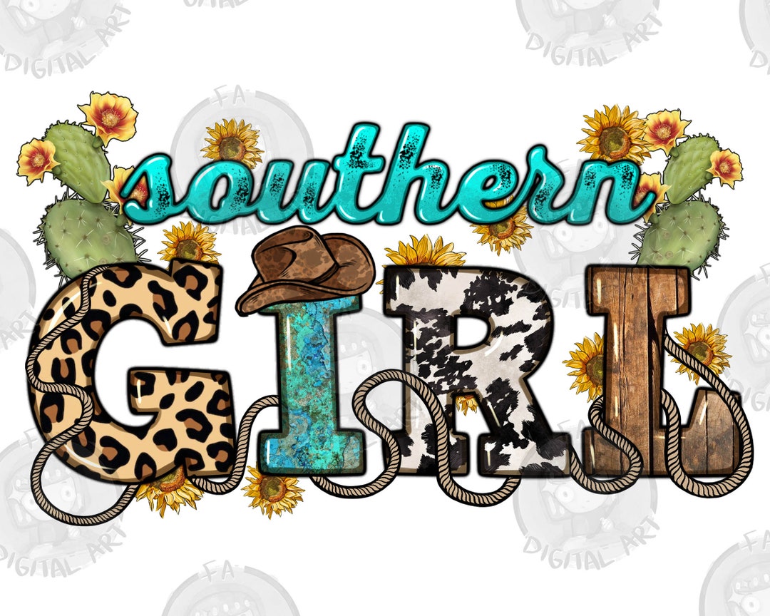 Southern Girl Png Sublimation Design Download Cowgirl Png Etsy