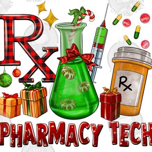Pharmacy Tech Christmas png sublimation design download, Christmas png, Christmas Pharmacy png, Pharmacy Tech png,sublimate designs download