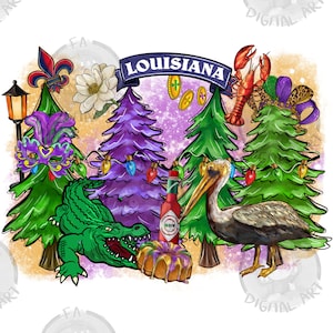 Louisiana Mardi Gras trees png sublimation design download, Happy Mardi Gras png, Mardi Gras png, sublimate designs download