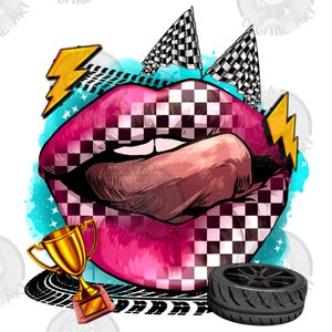 Race lips png sublimation design download, Race sport png, game day png, sport png, racing png, sublimate designs download