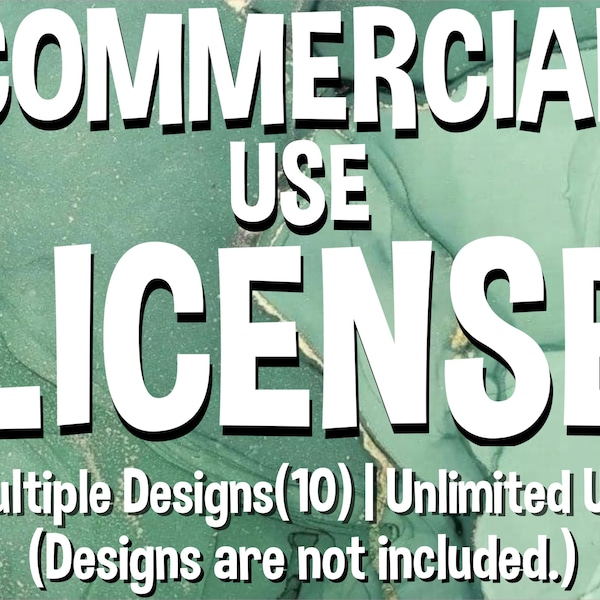 Licence d'utilisation commerciale pour les petites entreprises et les produits physiques, conception multiple (10), utilisation illimitée, licence d'utilisation commerciale