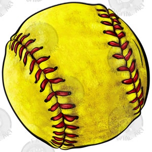 Softball ball png sublimation design download, sport png, hand drawn Softball ball png, Softball png, sublimate designs download