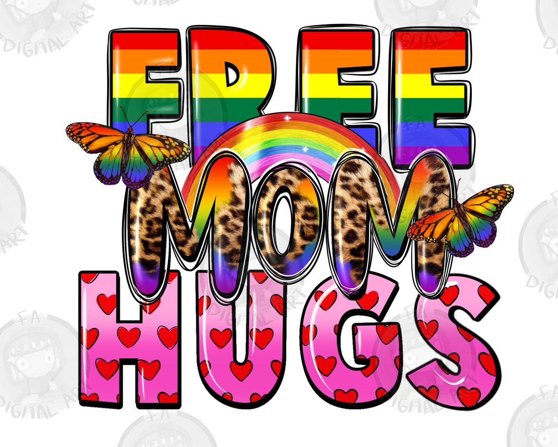 Free Mom Hugs Png Sublimation Design Download LGBTQ Png - Etsy