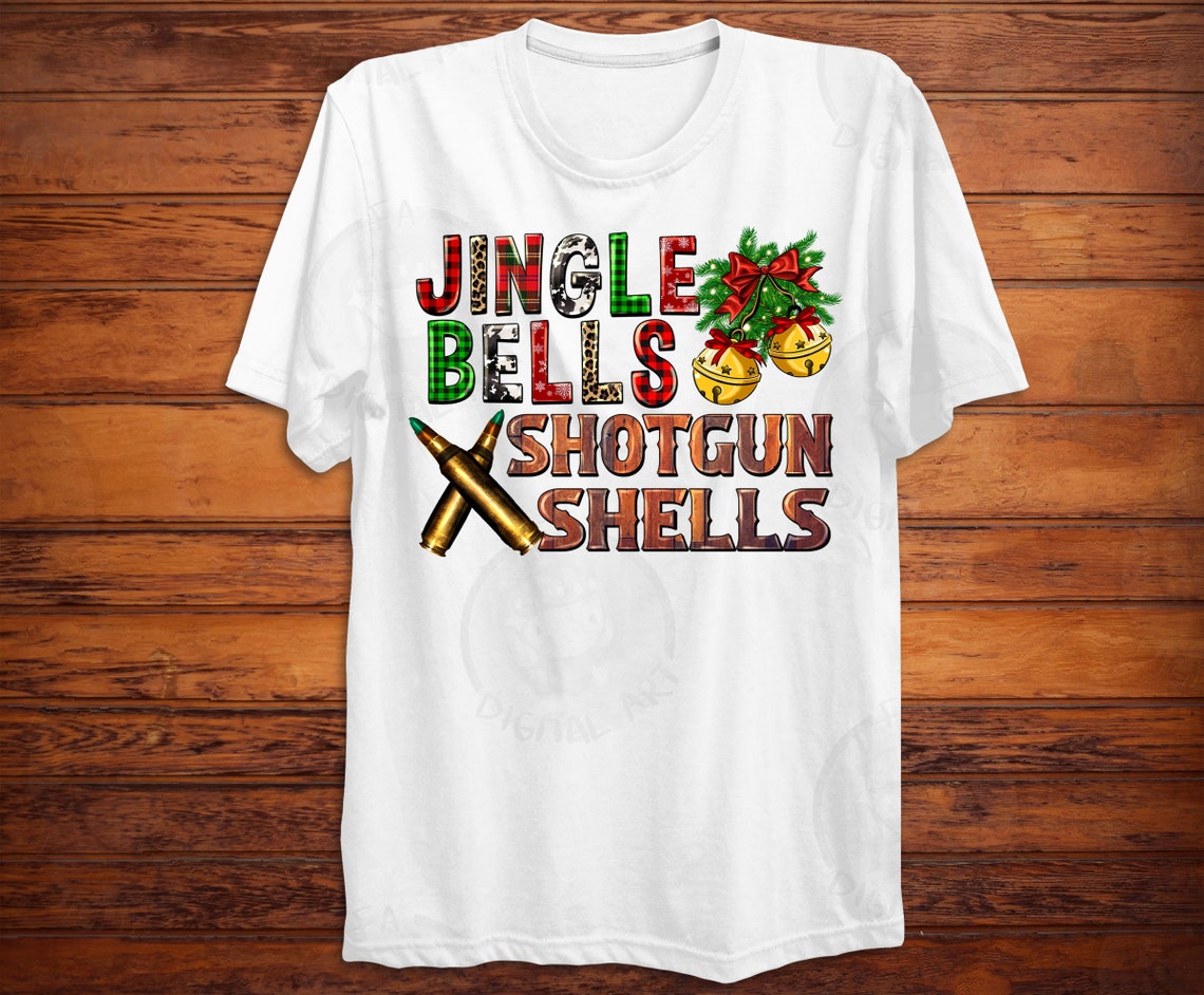 Jingle Bells Shotgun Shells Png Sublimation Design Merry Etsy