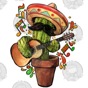 Cinco de mayo png sublimation design download, Mexican cactus png, sombrero png, fiesta png, Mexico png, sublimate designs download