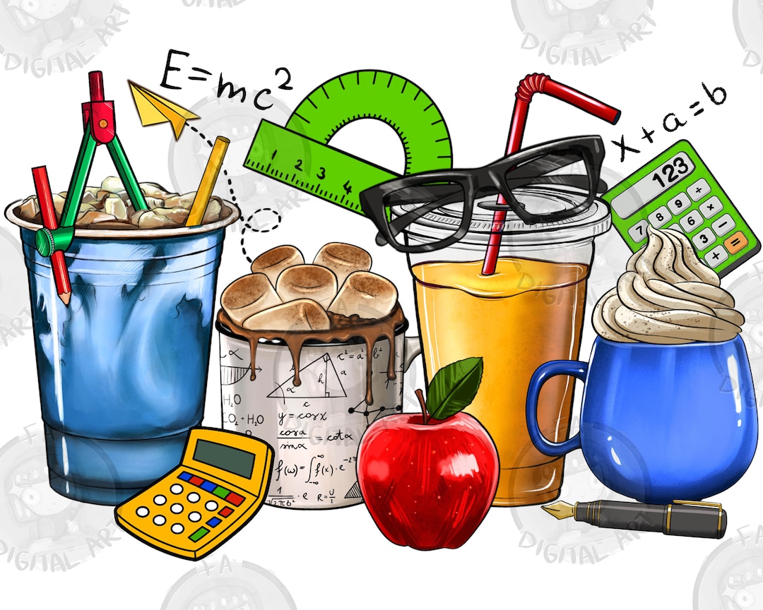 Math Teacher Coffee Cups Png, Teacher Life Png, Teacher's Day Png, Math ...
