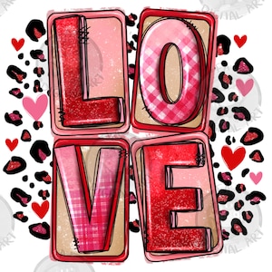 Valentinstag Liebe Leopard png Sublimation Design download, Liebe Valentine png, Valentinstag png, sublimieren designs download