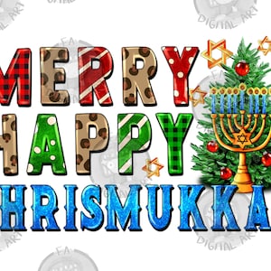 Merry happy Chrismukkah png sublimation design download, Happy Hanukkah Png, Hanukkah png, Jewish png, sublimate designs download