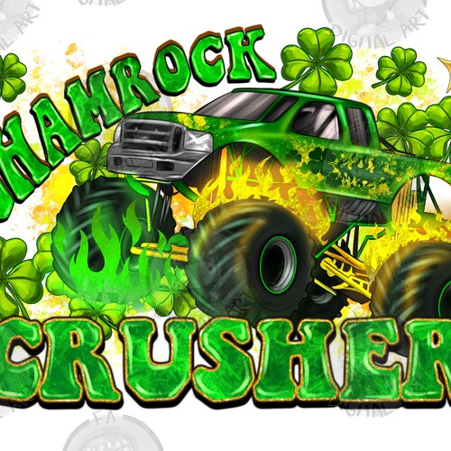 Shamrock Crusher Png Sublimation Design Download St. Patricks - Etsy