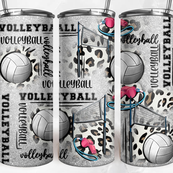 Volleyball 20 oz skinny tumbler png sublimation design download,sport tumbler wrap png,20 oz tumbler designs,Volleyball tumbler png download