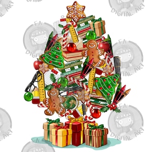 Teacher Christmas tree png sublimation design download, Christmas png, Teacher life png, Christmas Teacher png, sublimate designs download