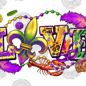 Love Mardi Gras png sublimation design download, western Mardi Gras png, Mardi Gras png design, sublimate designs download