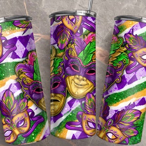 Mardi Gras mask 20oz Tumbler png sublimation design download, Mardi Gras png, Mardi Gras tumbler png, sublimate download