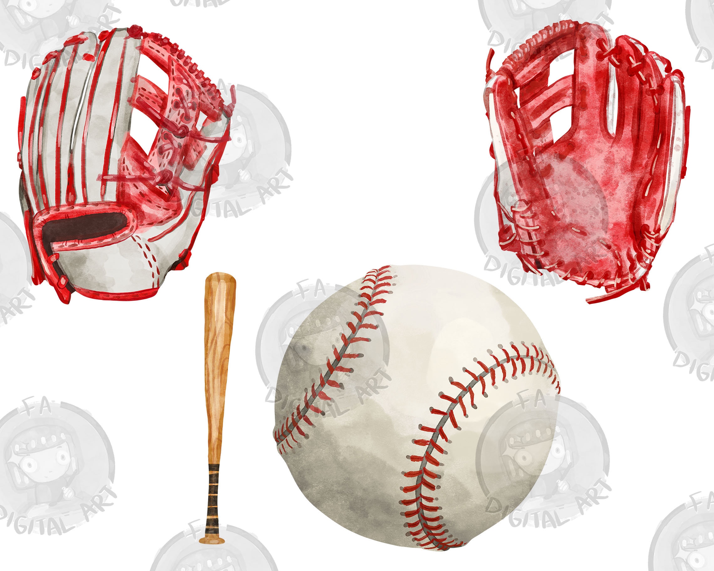 Baseball Equipments Png Bundle for Creators 18 PNG - Etsy